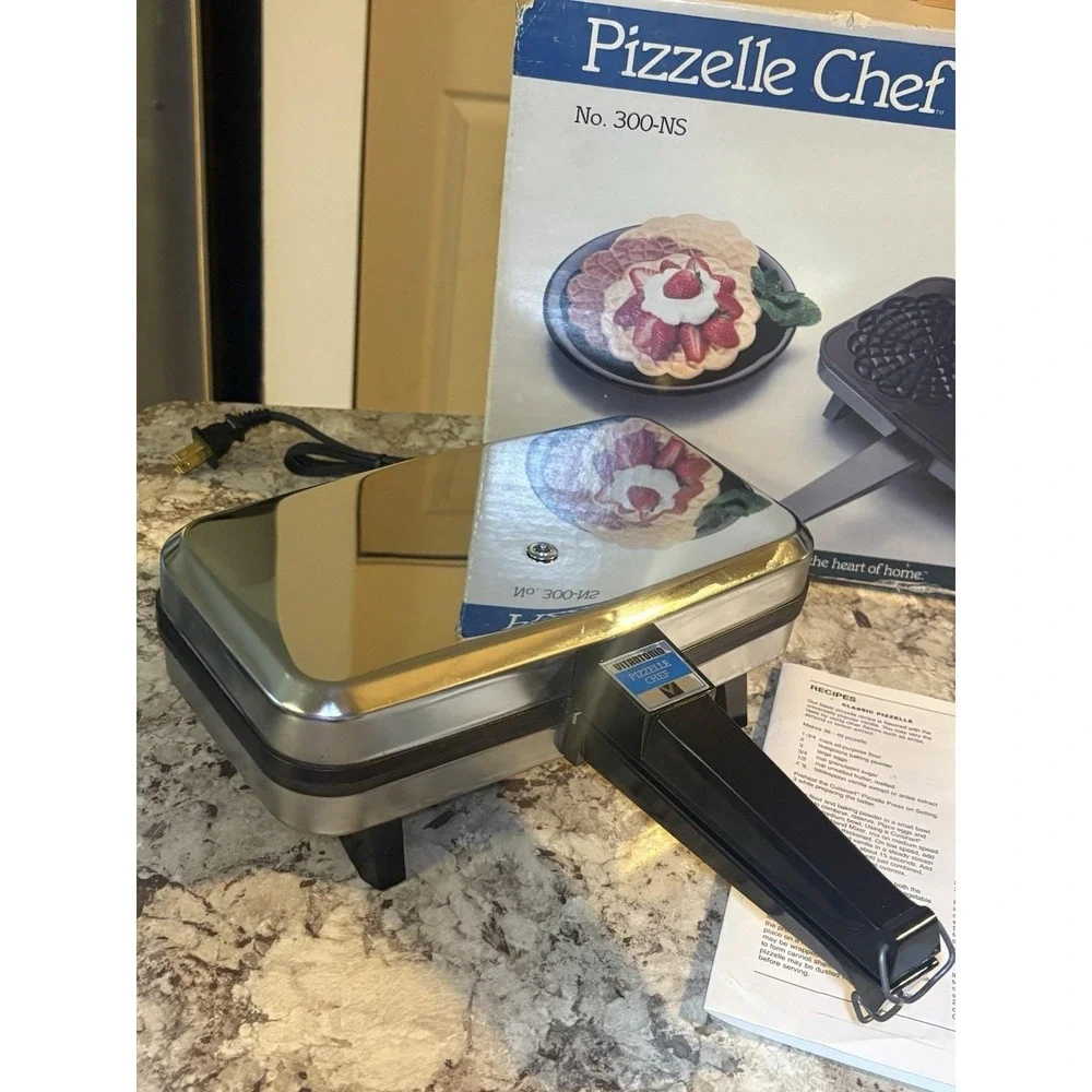 Vitantonio Pizzelle Chef 300-NS Italian Cookie Maker USA Vintage 1989 Open Box